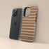 Custom Name Earth Tone Stripes iPhone Case